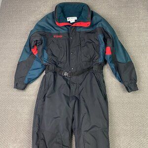 Columbia Ski Suit One Piece Men's XL Colorblock Bib Snow Snowboard Vintage 90s